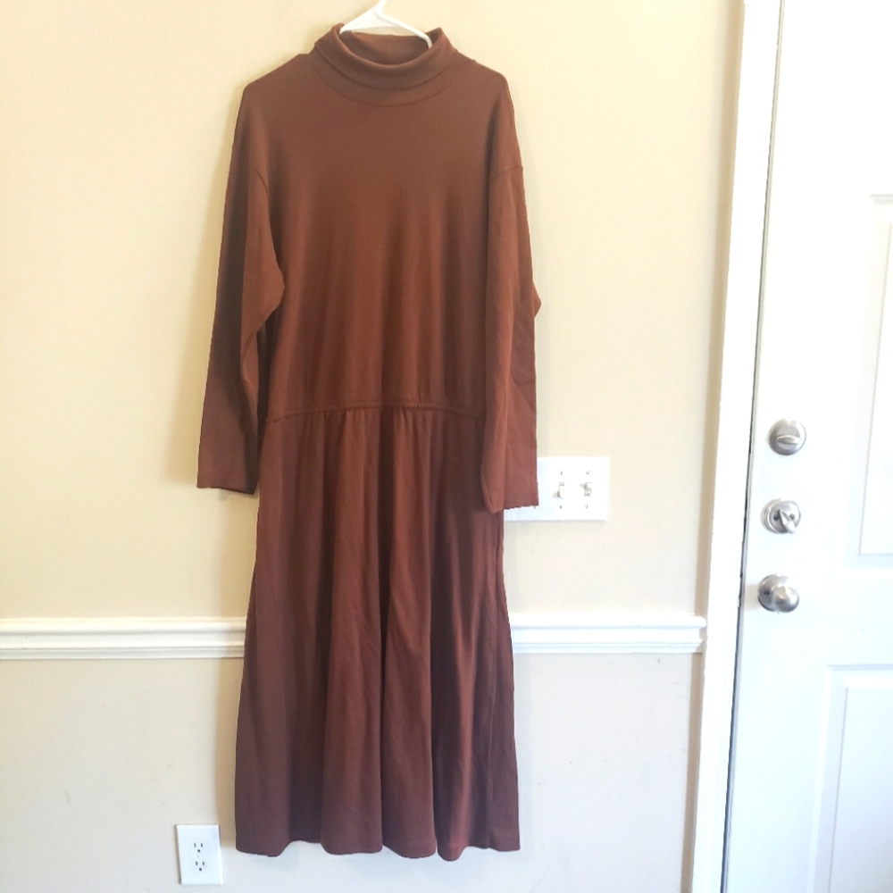 Plus Size Land's End women's sweater maxi dress - Picture 2 of 10
